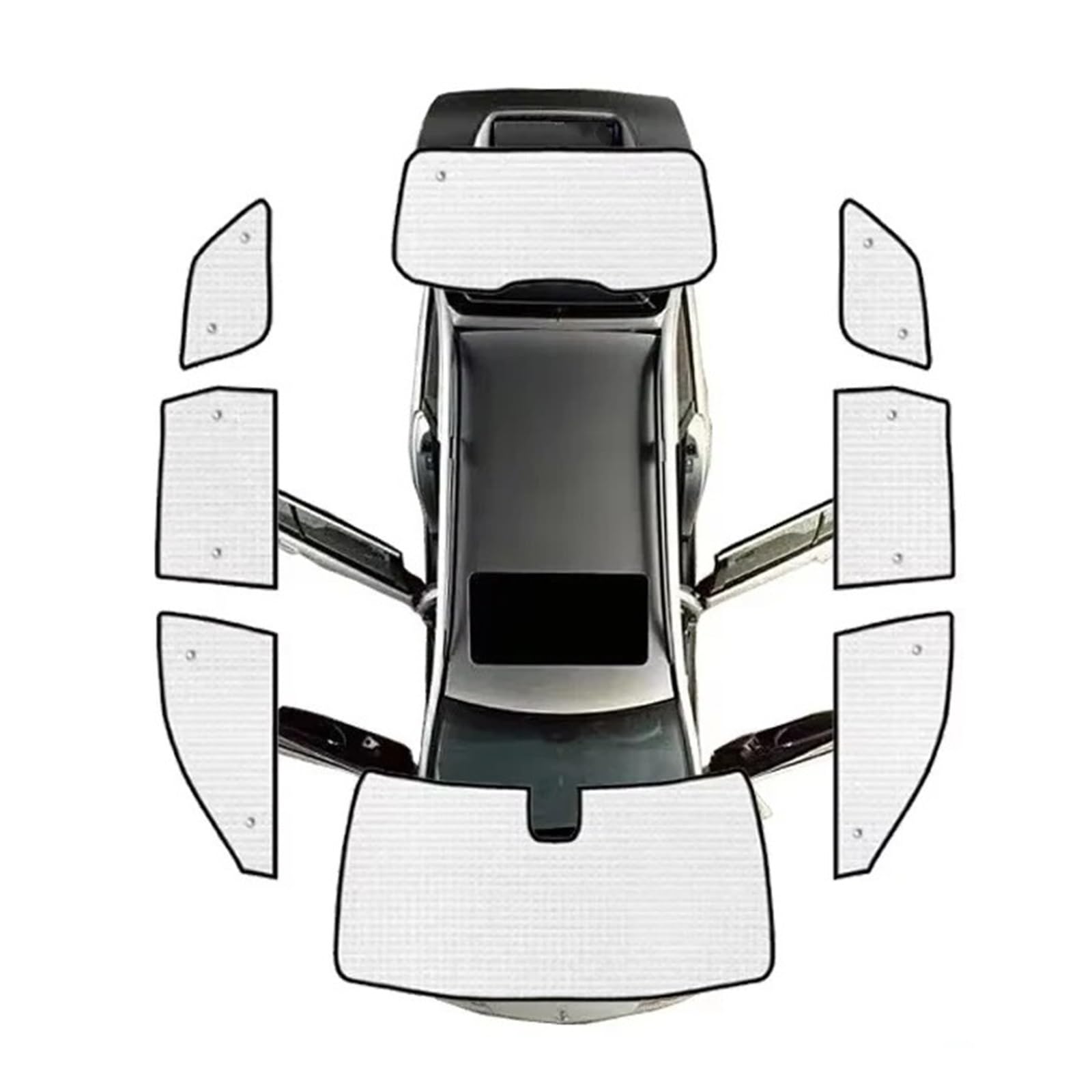 para Jeep para Grand para Cherokee para WK2 2011~2021 Parasol para Coche Parabrisas Visera Anti-UV Cubre Accesorios Interiores Parasol para Automóvil(All Sunshades)