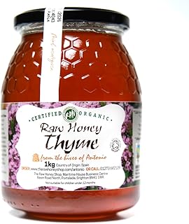 Antonio's RAW CERTIFIED ORGANIC THYME HONEY, 1kg - Premium Quality Wilderness Honey, Pure, Cold Pressed & Unpasteurised - The Raw Honey Shop