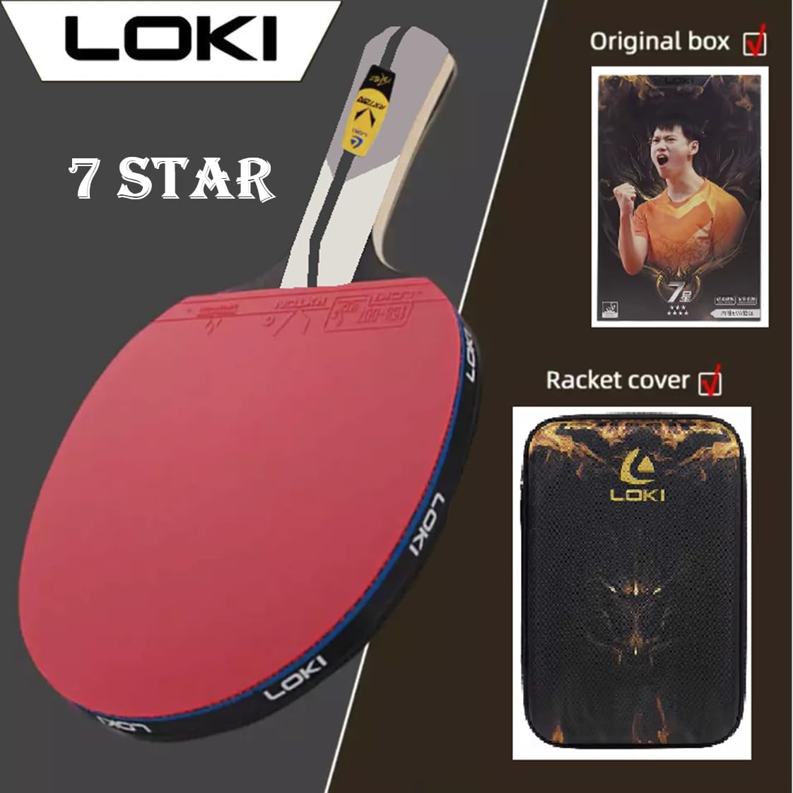 定価25900円 LOKI PATERA Loki Premium Carbon Fibre | Gift Case | ITTF Approved Ping Pong
