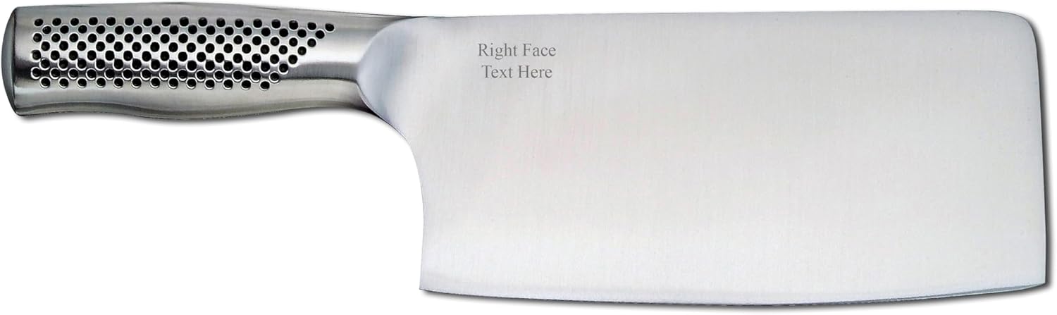 Global G-49/B - 7" Chop & Slice Chinese Knife/Cleaver - Custom Engraved, Personalized
