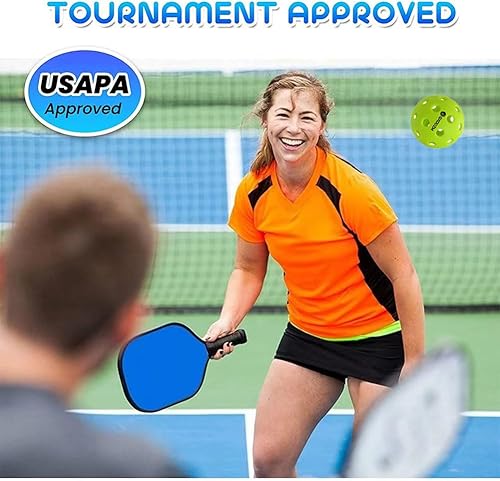 Miniatura 5 de Bolas de pickleball para exteriores, 40 agujeros, paquete de 6 bolas de pickleball aprobadas por USAPA para torneos o entrenamiento, bolas de