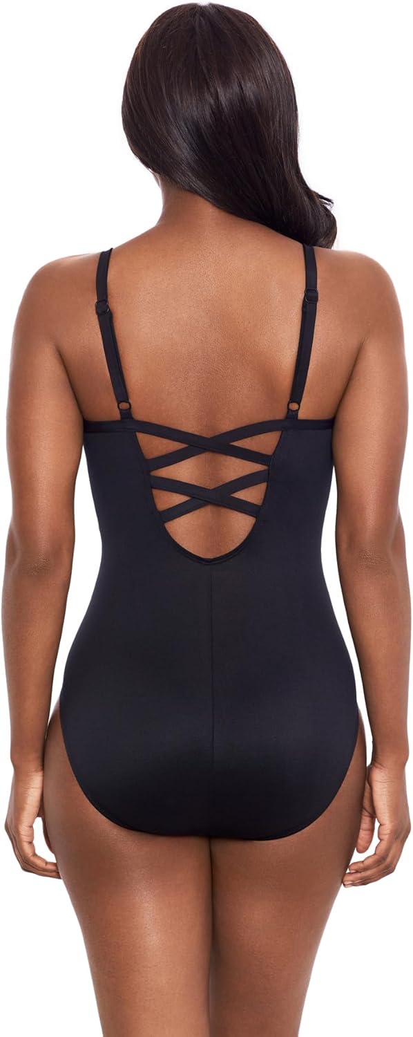 Miraclesuit Women's Swimwear Tummy Control Slimming Temptation Underwire Bra One Piece Swimsuit - Image 3