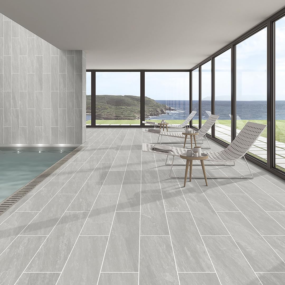 Nustone Kandla Grey Outdoor Porcelain Paving Tiles 20mm - 22m² for Patio, Garden and Terraces - 1200x600mm
