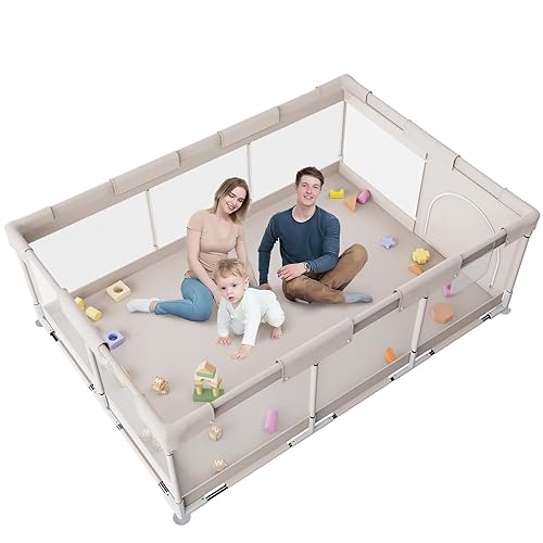 ZEEBABA Corralito para bebés, 71 x 47 pulgadas para bebés y niños pequeños, corralito para niños, corralitos de juego para bebés y niños pequeños