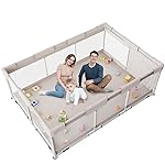ZEEBABA Baby Playpen,71x47 inch Playpen for Babies and Toddlers, Play Pen for Kids, Play Pens for Babies and Toddlers for Apartment (Without mat)