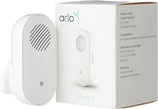 Arlo Certified Accessories | Arlo Chime 2, Audible Alerts, Built-in Siren, Customisable Melody, Connection Direct to Wi-Fi, Designed for Arlo Essential Wireless Video Doorbell Only, AC2001