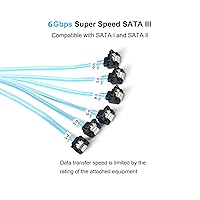 Vista 4 de Cable SATA-III: 6 unidades/juego de cable SATA de ángulo recto de 90 grados en ángulo recto SAS de 6 Gbps de repuesto de datos