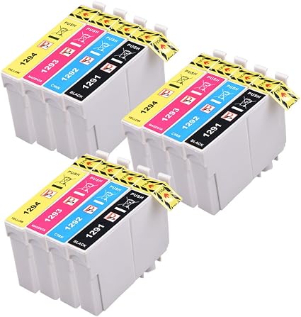 PerfectPrint - 12 compatibles cartuchos de tinta T1295 Para Impresora Epson  Stylus SX230 SX235W SX420W SX425W SX435W