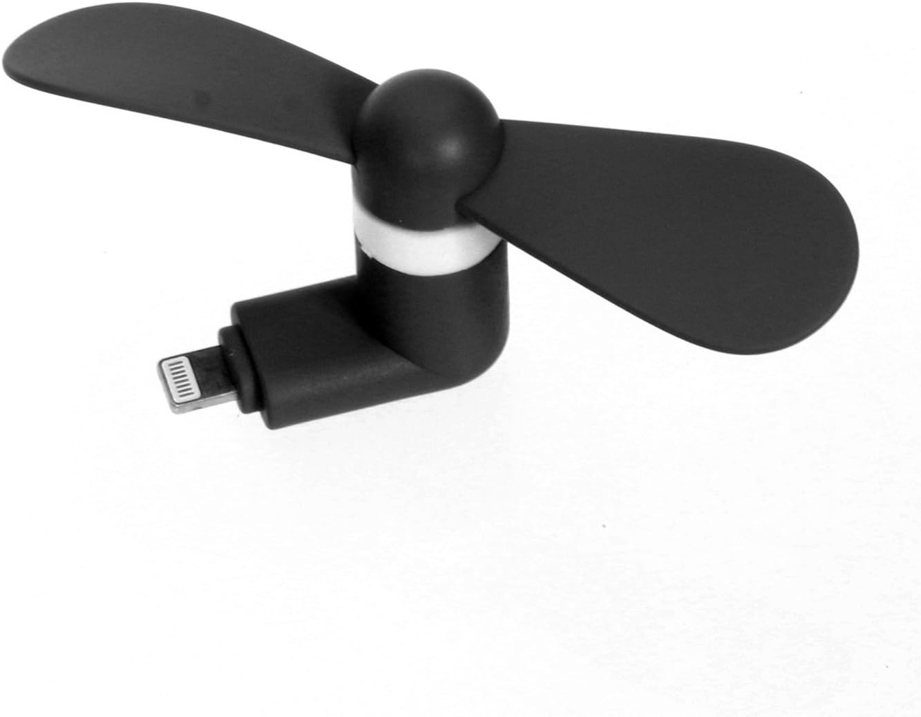 FNWD 8 Pin USB Lighting Fan Mobile Phone Portable Mini Dock Cool Cooler Rotating Fan for iPhone 7/7 Plus/6/6 Plus/iPhone 5/5S and iPad 8 Pin Series (Black)
