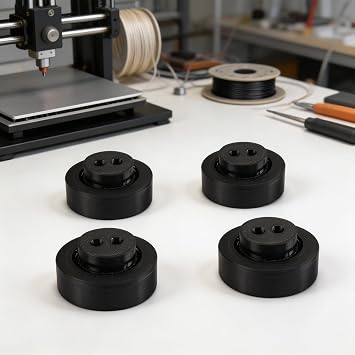 Snapmaker U1 用 3D プリンタ フット パッド、プリンタ ベースのセットアップとメンテナンス用のテクスチャ グリップ デザインの交換用フット 4 個パック