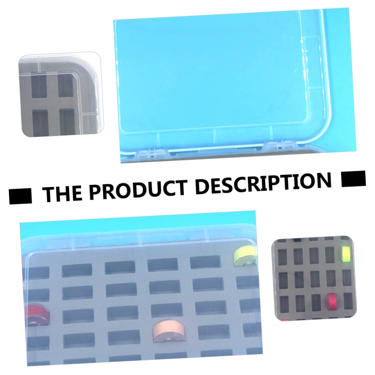 STOBOK 3pezzi Scatola Organizer per Rocchetti da Cucito con Scomparti Contenitore Plastica Trasparente con Spugna Fissaggio Accessori per Macchina da Cucire e Cucito Casa