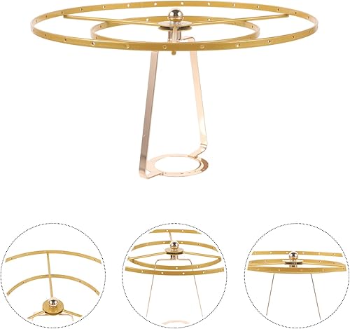 Miniatura 7 de Marco de pantalla de alambre, pantalla de bricolaje, soporte de anillo con tuerca colgante E27, marco de araña de arpa, soporte de lámpara para