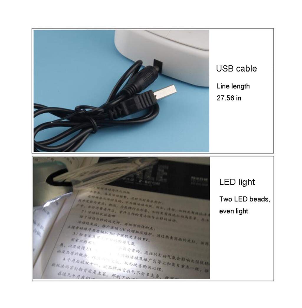 Lupa de Escritorio LED, Lupa de sobremesa con luz LED Manos Libres, Doble Lente 3X/4.5X con Clip metálico, Estante Ajustable para Lectura, Pasatiempos, Manualidades y Mes