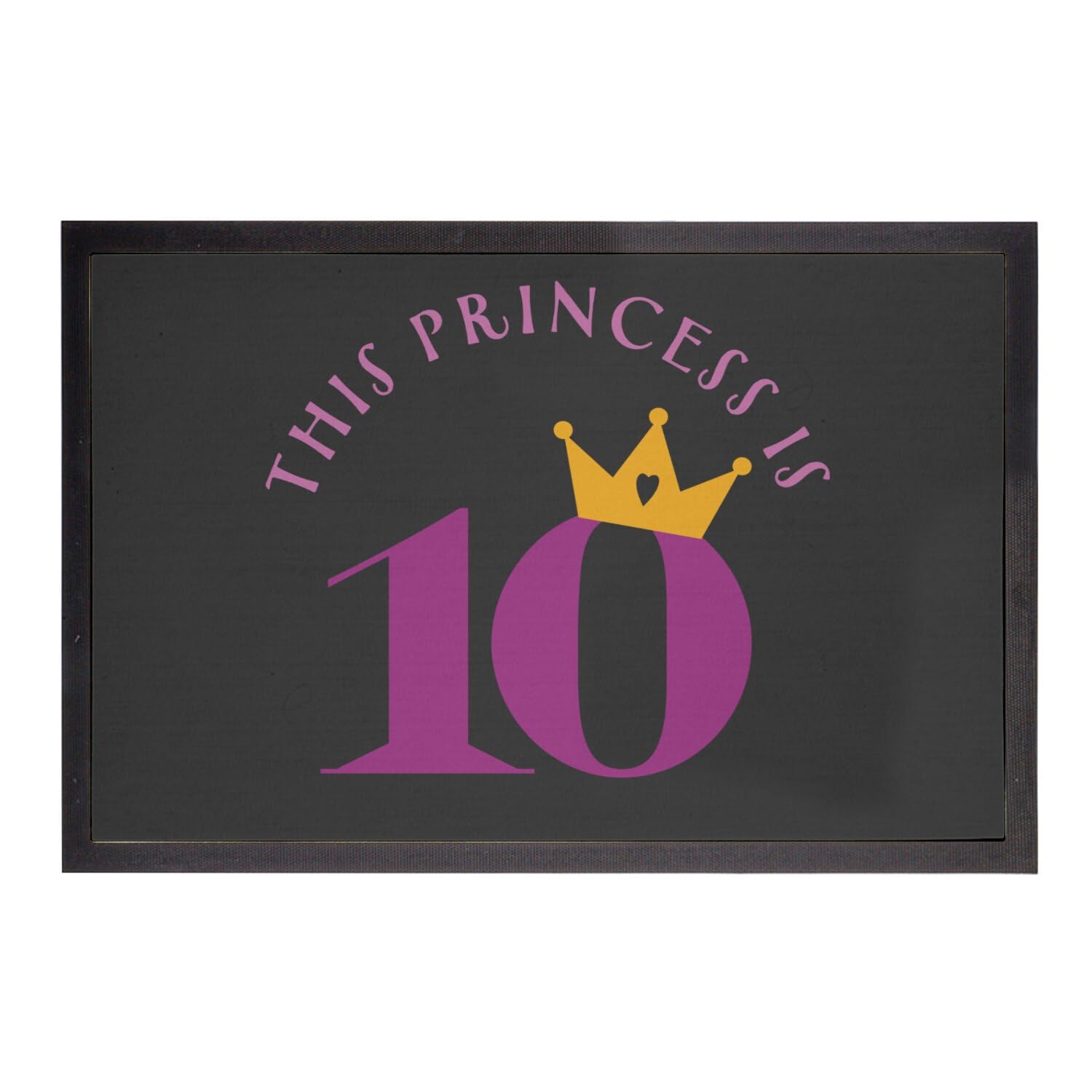 Paillasson Princess is 10, cadeau d'anniversaire magique fille