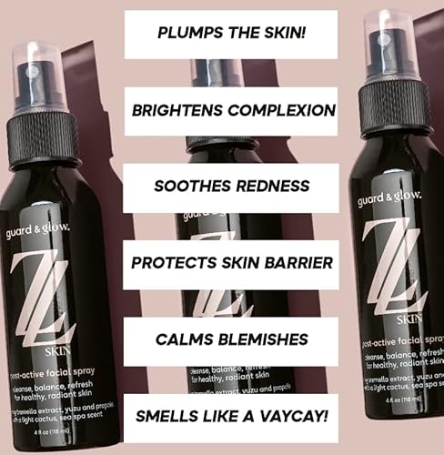 Zl Skin Guard & Glow Organic Face Mist Hydrating Spray With Vitamin C + Tremella Mushroom + Green Tea, Moisturizing Facial Mist Spray With Antioxidants To Rejuvenate & Soothe All Skin Types (4 Fl Oz) #TOP2