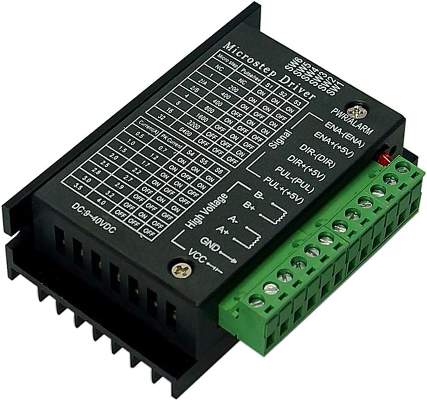 TB6600 4A DC 9-42V Stepper Motor Driver CNC Controller 32 Segments 2/4 Phase Hybrid Stepper Motor Driver Board