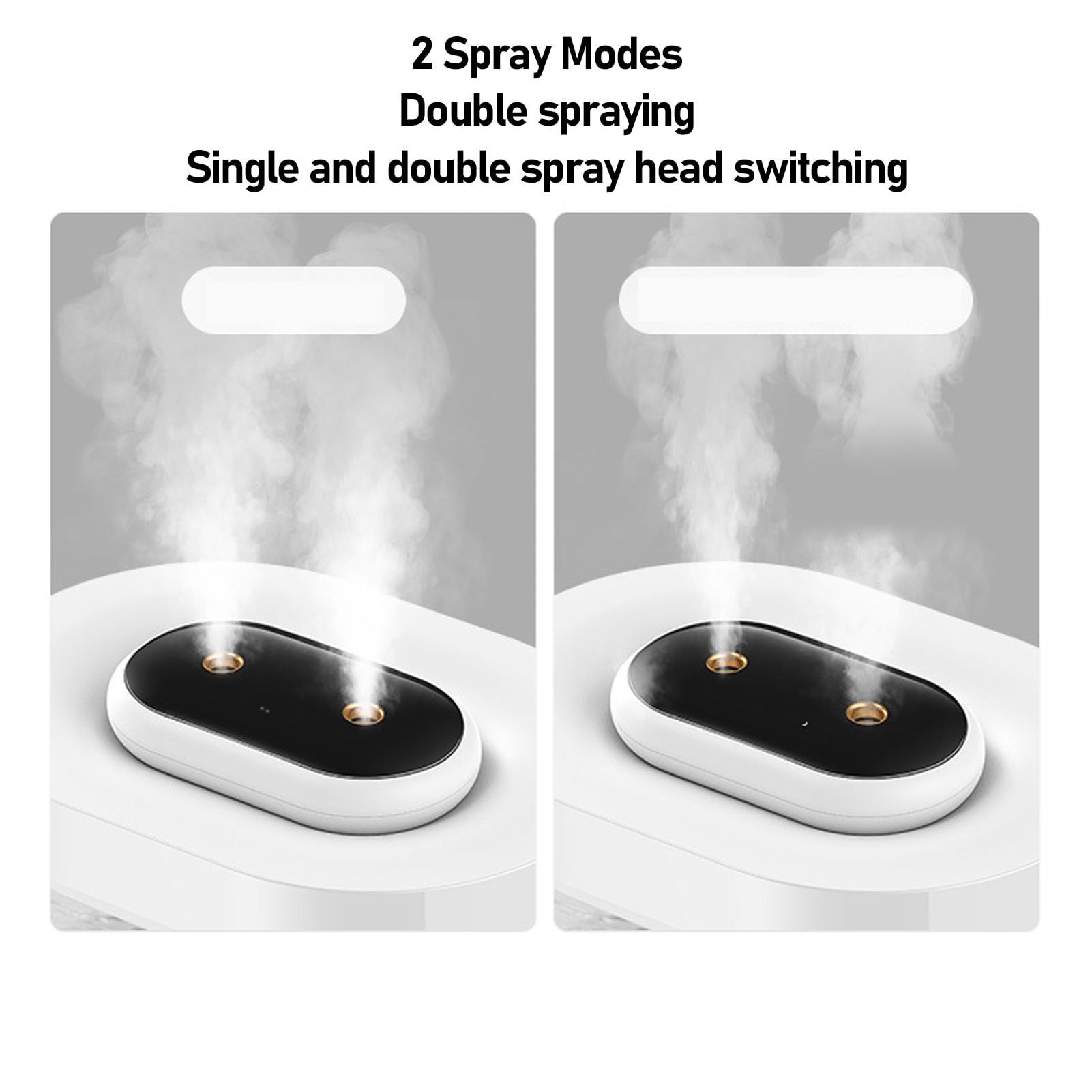Humidificador de Niebla Fría, Humidificador con Difusor de Aceites Esenciales, Aromaterapia para Viajes en Casa, Oficina, Tanque Grande de 1 Litro, Tiempo de Ejecución de 8 (blanca)