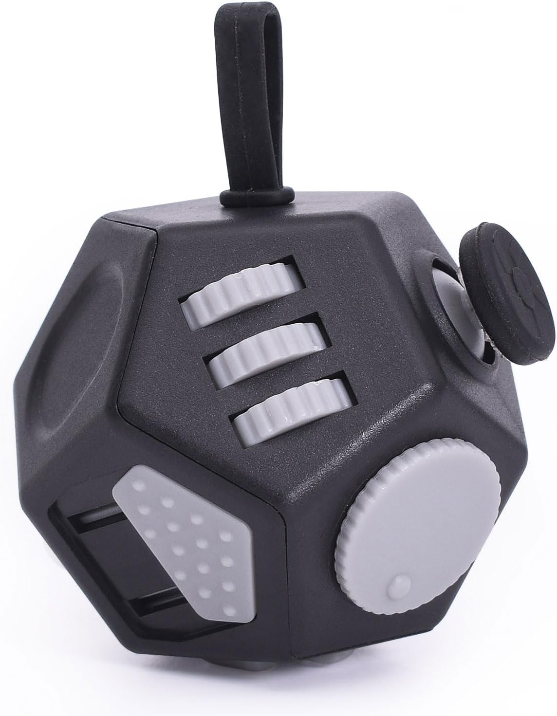 - UOOEFUN Mini Fidget Toys Cube,12 Sided Cube Toys Relief Stress,Anxiety, Depression,Autism for Kids Adults Improve Focus and Kill Time (Black)