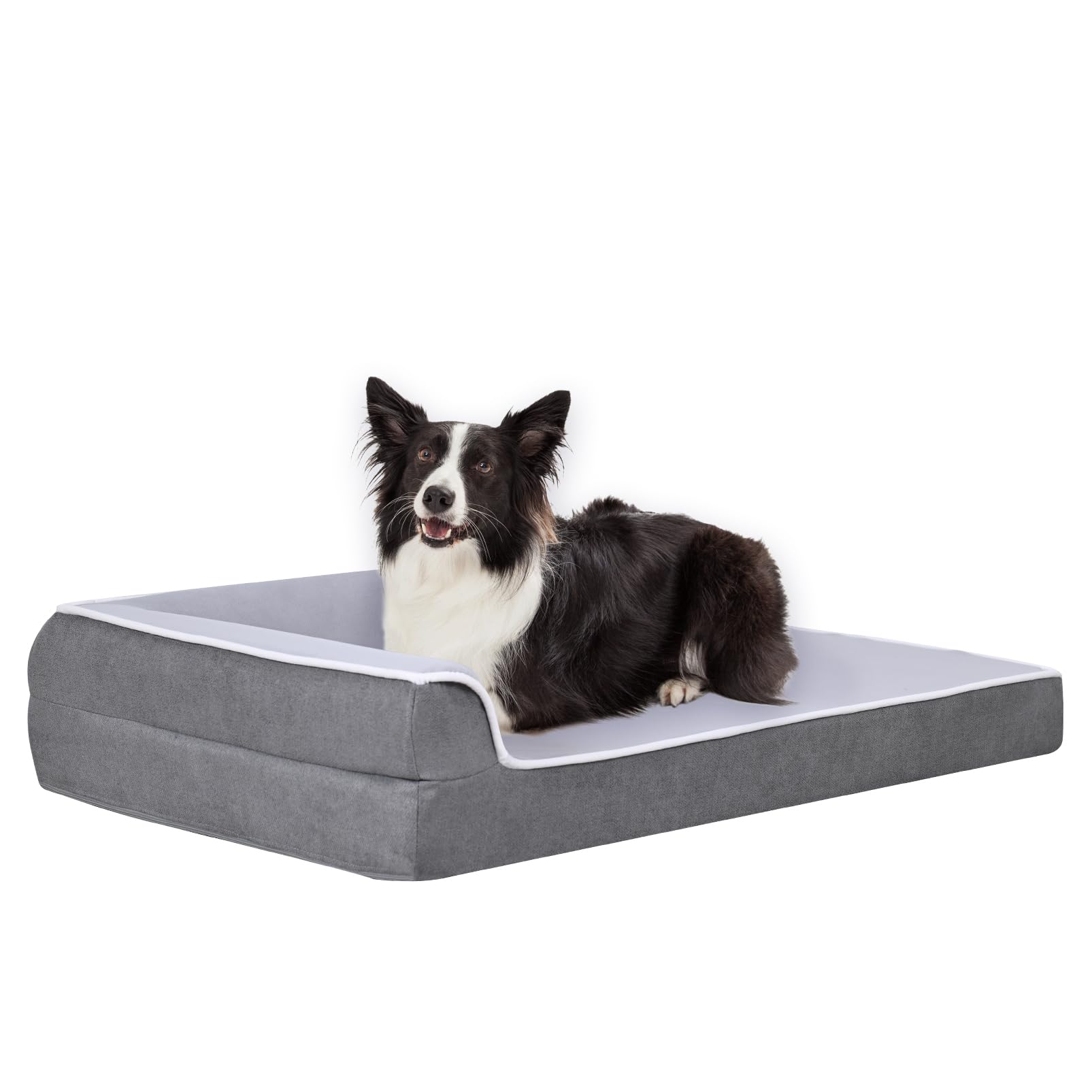 Canapé-Lit Pour Chien Grand Format - Jusqu'à 27 Kg - Housse Amovible Lavable - Fond Antidérapant - Beige - 99 X 71 X 40 Cm - 8