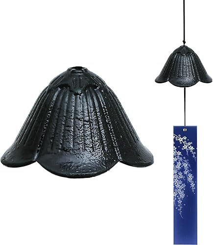 Miniatura 9 de Carillón de viento japonés de hierro fundido para exteriores, adorno para jardín, patio y balcón, decoración de campana de viento de metal colgante