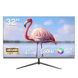 ZZA 32 Inch 4K UHD Curved Monitor (3840x2160), VA,60Hz Refresh Rate, 100% sRGB, Adaptive Sync, 178° Viewing Angle, HDMI/DisplayPort, VESA 100x100mm Mount Compatible, Tilt Adjustable - Black