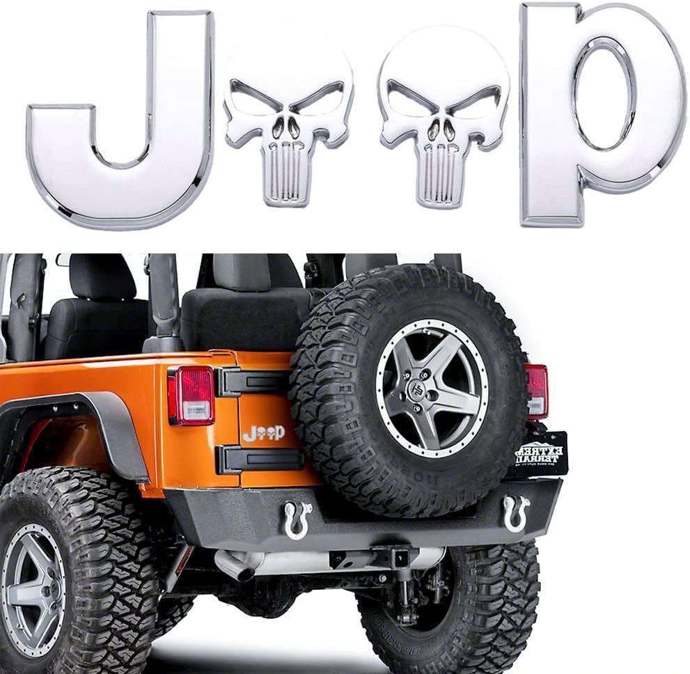 Jeep Letters Sticker for Cars, Jeep, Metal