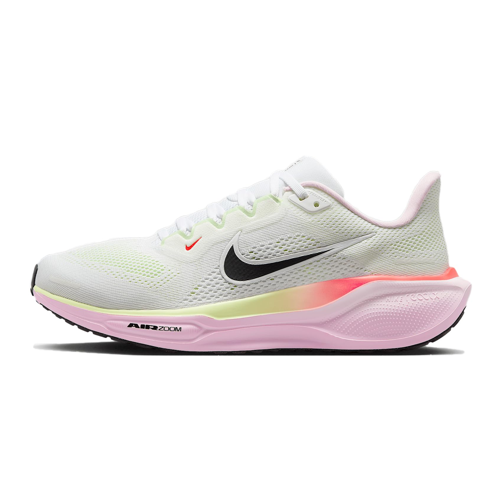 Pegasus 41 Women's Road Running Shoes (White/Pink Foam/Bright Crimson/Black, IB4377-100)
