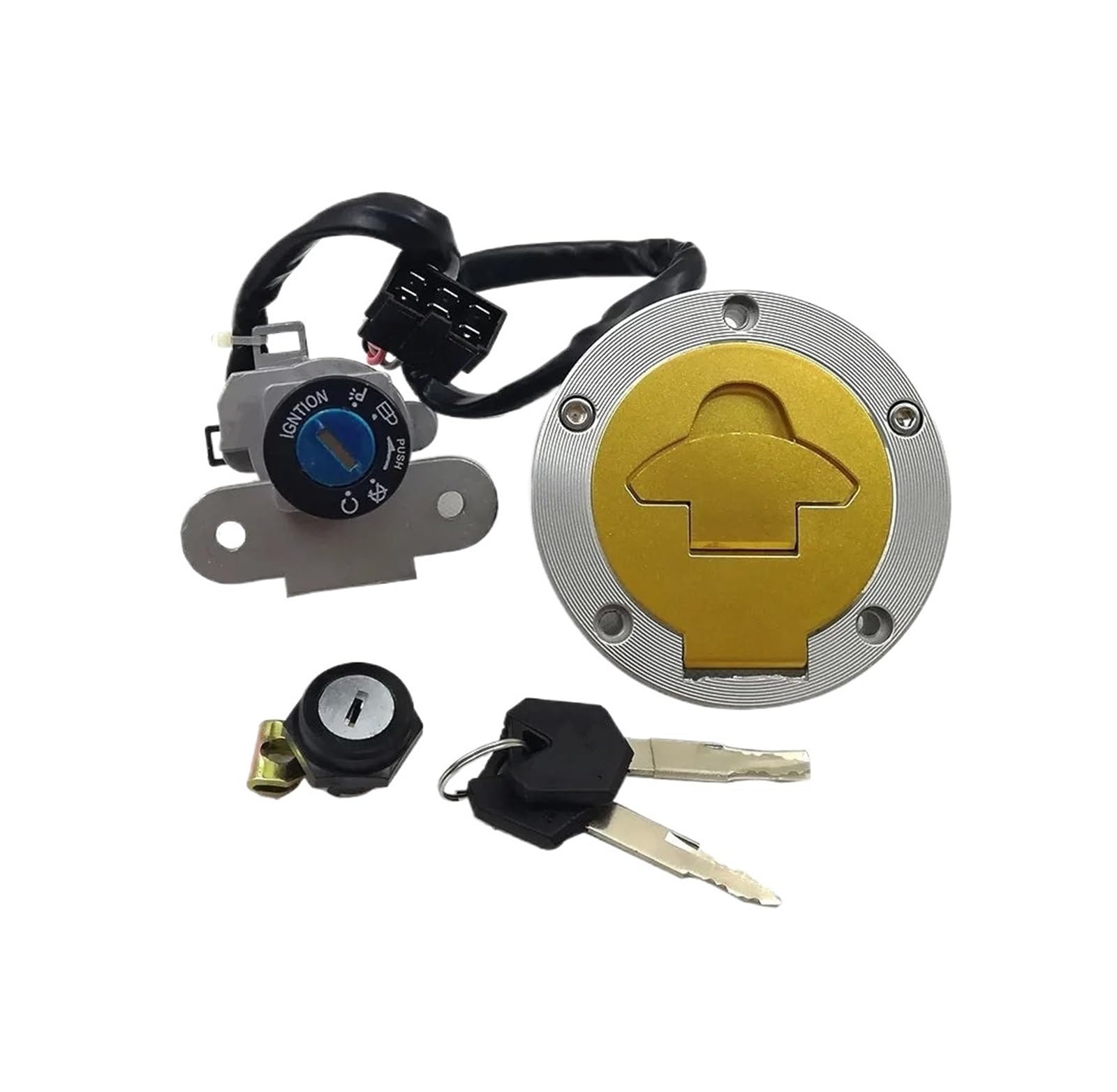 Serrure Démarreur Moto pour Ducati M900 M750 pour Monster 620 M620 M600 S2R Accessoires Moto Verrouillage De L'interrupteur D'allumage Verrouillage Siège avec 2 Clés Serrure D'Allumage Moto