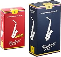 Vista 1 de Vandoren SR263R Saxo Alto Java Red Cañas Strength 3 con Vandoren SR213 Saxo Alto Cañas Tradicionales Strength 3