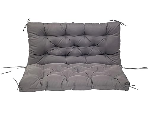 LUXUCURE Porch Swing Cushions with Backrest, 2 or 3 Person