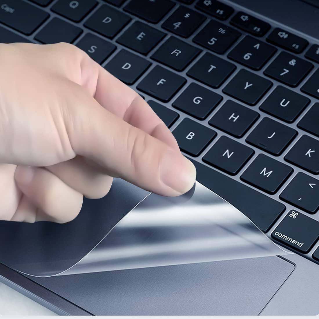 MUBUY-GOL 2 Pack Trackpad Protector for 2025-2022 MacBook Air 13.6 Inch Release M4 M3 M2 Chip Model A3240 A3113 A2681 with Touch ID Clear Anti-Scratch Anti-Water Touch Pad Protector