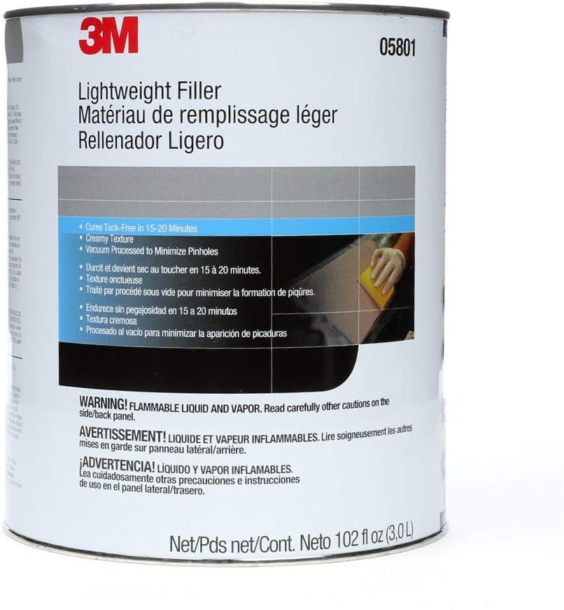 3M(TM) Lightweight Body Filler, 05801, 1 Gallon (US), 4 per case