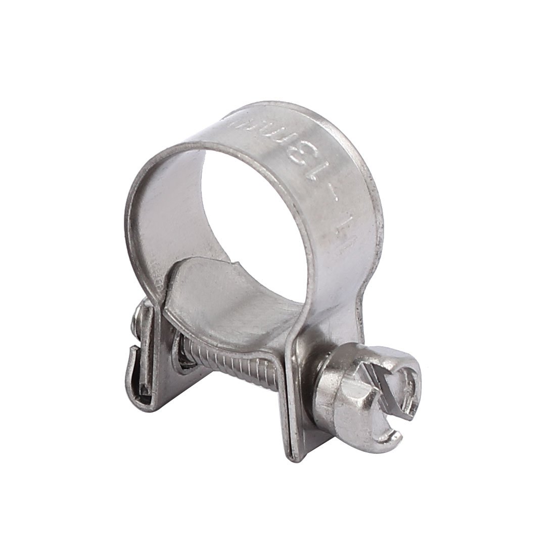 Aexit 11mm-13mm 304 Clamps Stainless Steel Screw Mounted Adjustable Pipe Strap Clamps Hose Clamp