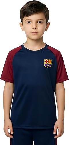 Icon Sports Officially Licensed FC Barcelona Game Day Shirt - Unisex Kids azul marino (124pt-navy),azul marino (148pt-navy),Color del equipo,azul