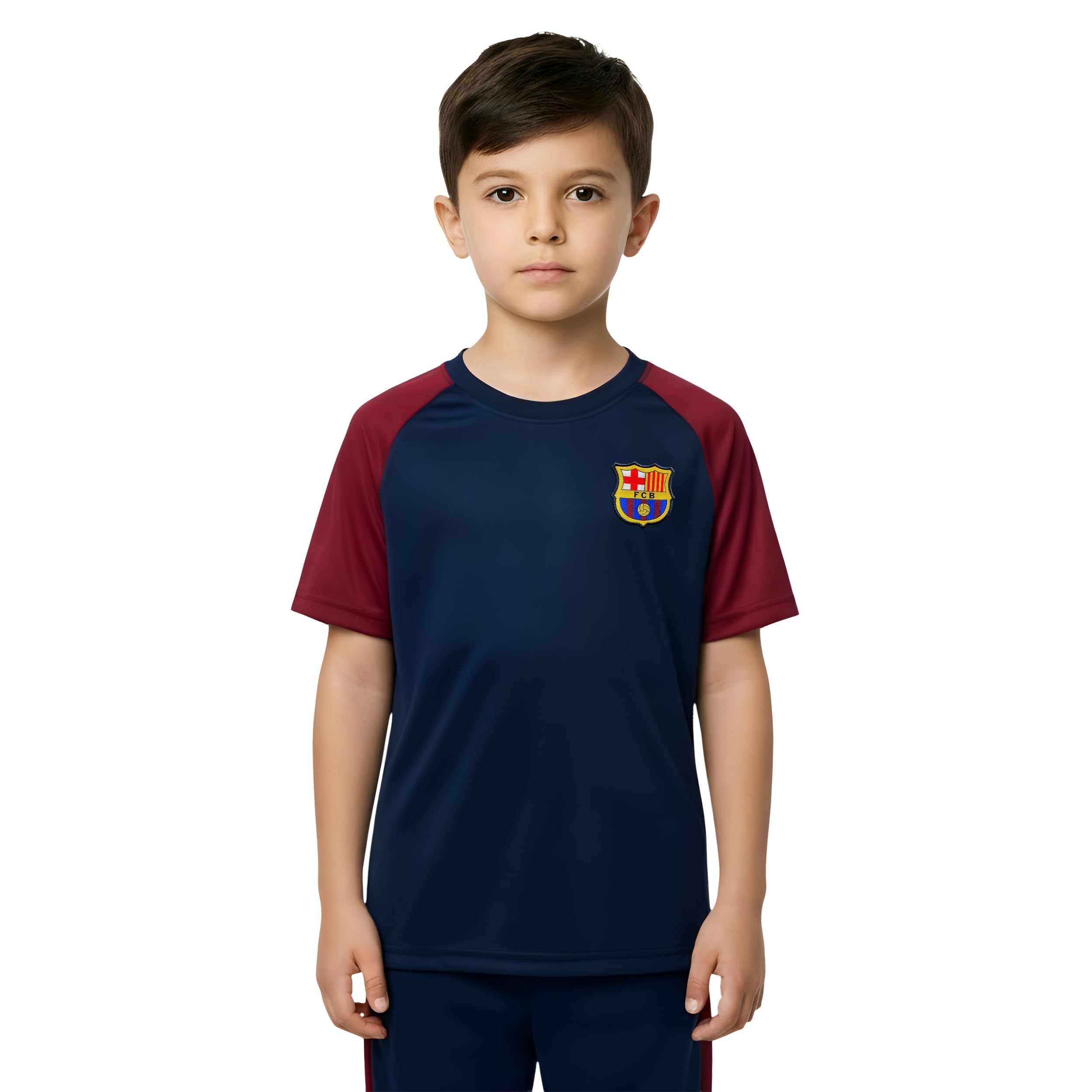 boys Fc Barcelona Training Shirt FC Barcelona Soccer Jersey T-Shirt (pack of 1)