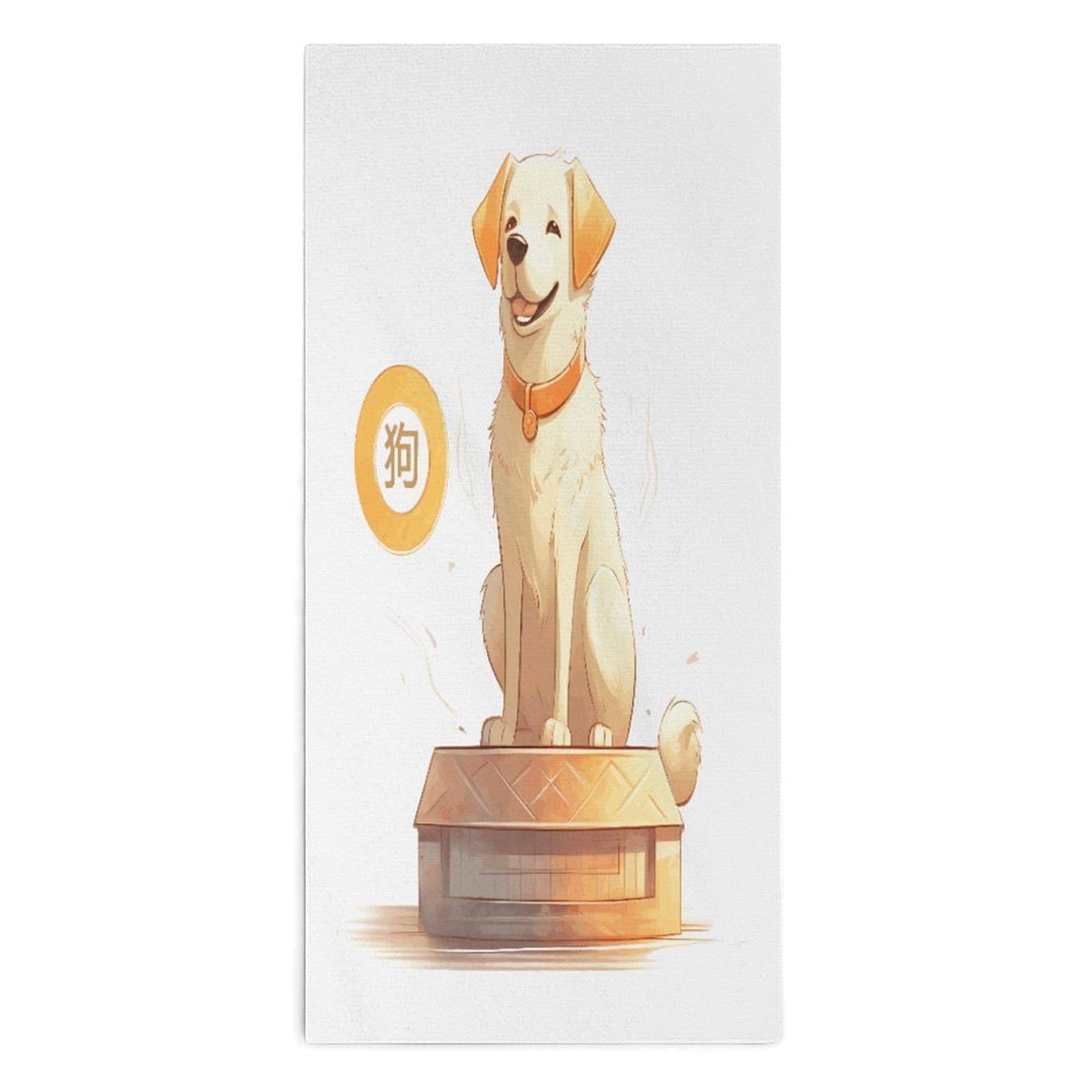 Btcowzrv Style Zodiac Sign Dog Bath Towel Beach Towels Shower Towel