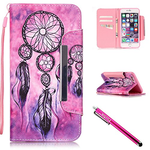 iPhone 6S Case, iPhone 6 Wallet Case, Firefish Kickstand Flip [Card Slots] Wallet Cover Double Layer Bumper Shell with Magnetic Closure Strap Case for Apple iPhone 6/6S 4.7