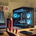 AsiaHorse AMICI-5GT RGB PC Fans, Infinity Mirror ARGB Fans HDB Bearing Fan Speeds Up to 1800 RPM with 24 LED Lights, Reverse Blade Fan Compatible Motherboard Aura SYNC (Reverse Blade, Black-1Pack) gallery image