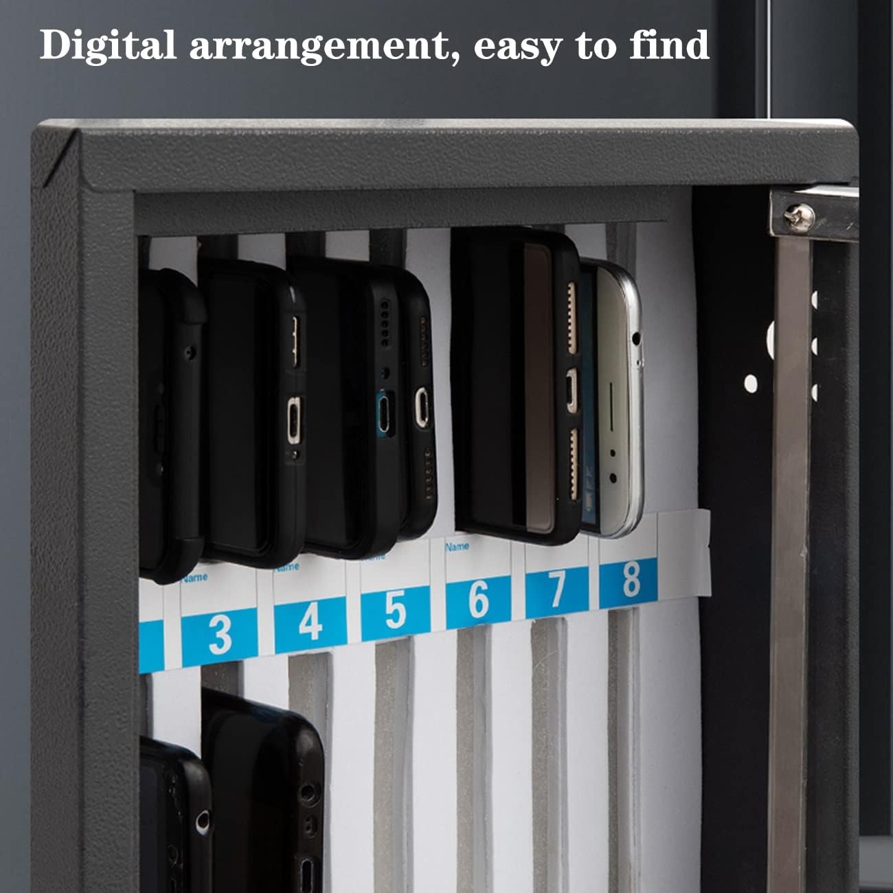 Phone Storage Cabinet Mobile Phone Safe Box with Password Lock Staff Cell Phone Storage Cabinet Workshop Mobile Phone Management Box Portable Mobile Phone Safe Deposit Box