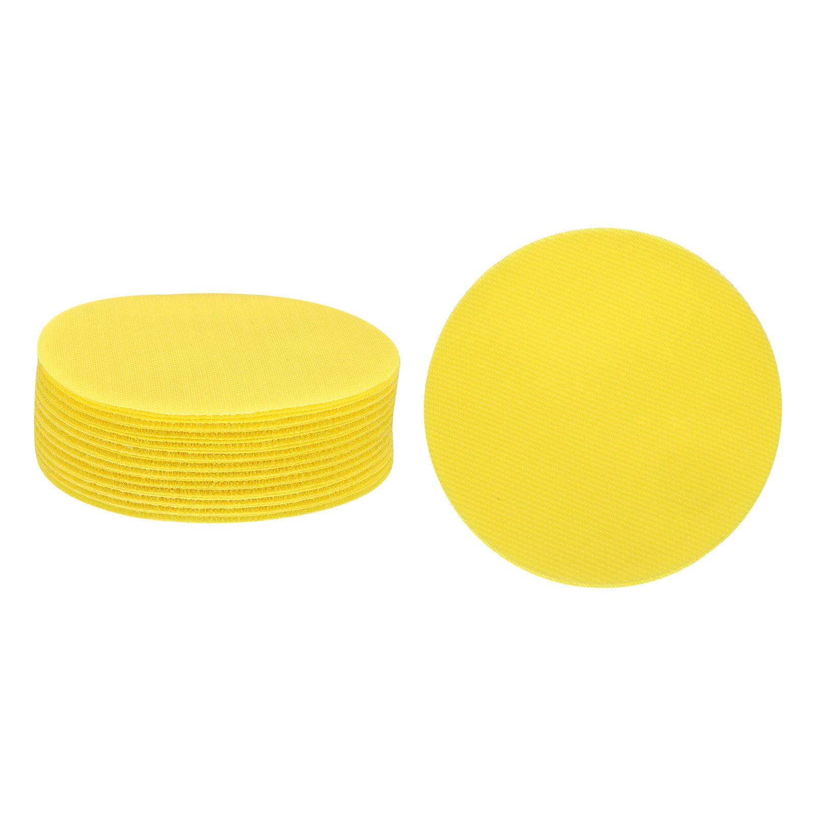 sourcing map 24 Pcs Carpet Spot Markers, 4 Inch Circle Floor Dots for Classroom Carpet, Circles Spots Dots for Preschool Teacher Supplies, Flexible Seating, Yellow