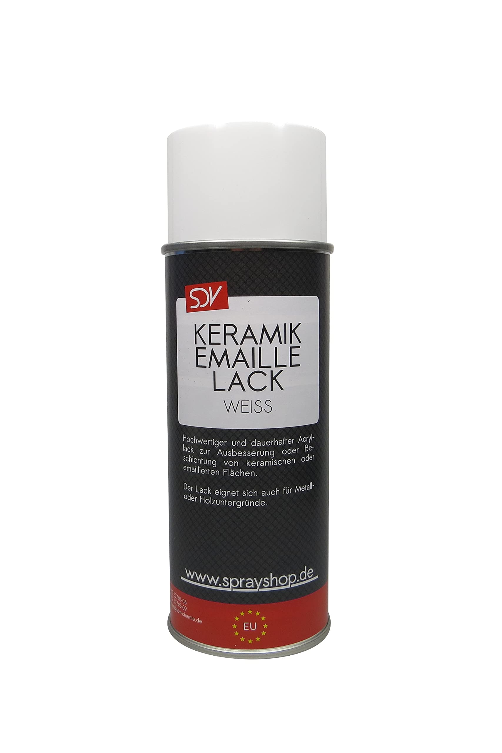 SDV Chemie Keramik Emaille Spray weiß 12x 400ml WC Badewannen Farbe Email Reparatur Lack weiss