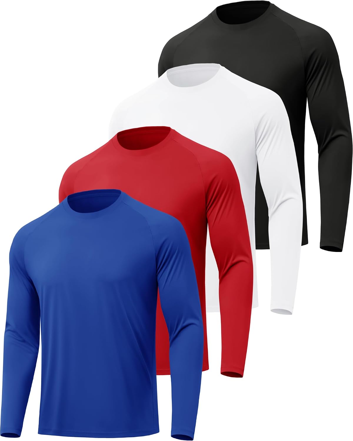  7 Pack Long Sleeve Shirts for Men Sun Protection Quick Dry