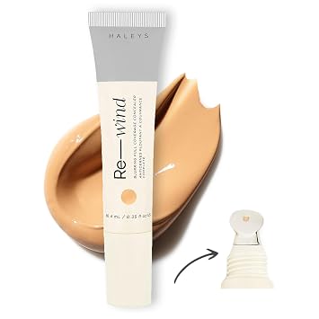 HALEYS Re-wind Blurring Full Coverage Concealer, Medium Tan - Warm, Cream, 1 oz