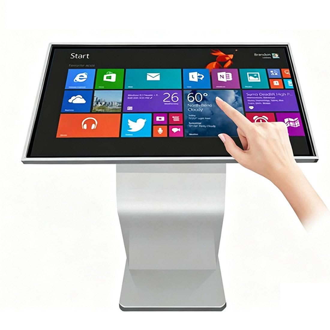 Quiosco Señalización Digital,Tecnología Táctil 10 Puntos Silver-21.5inAndroid11
