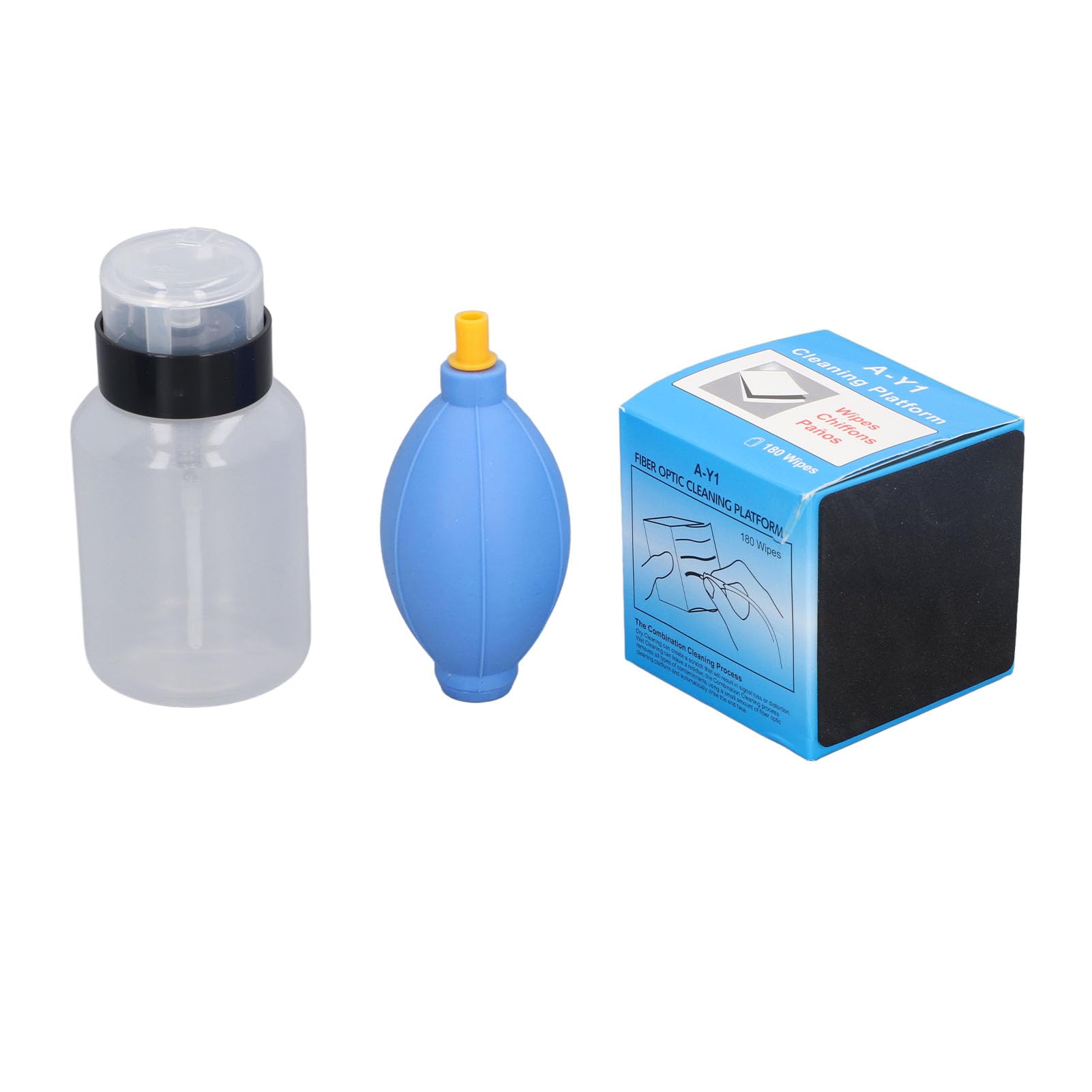 Jeffergarden Kit di Pulizia in Fibra Ottica 12 Pc con Detergenti 1,5 Mm 2,5 Mm, Strumenti Anti-statici, Ideali per i Connettori SC FC ST LC MU e l'uso MTP MPO