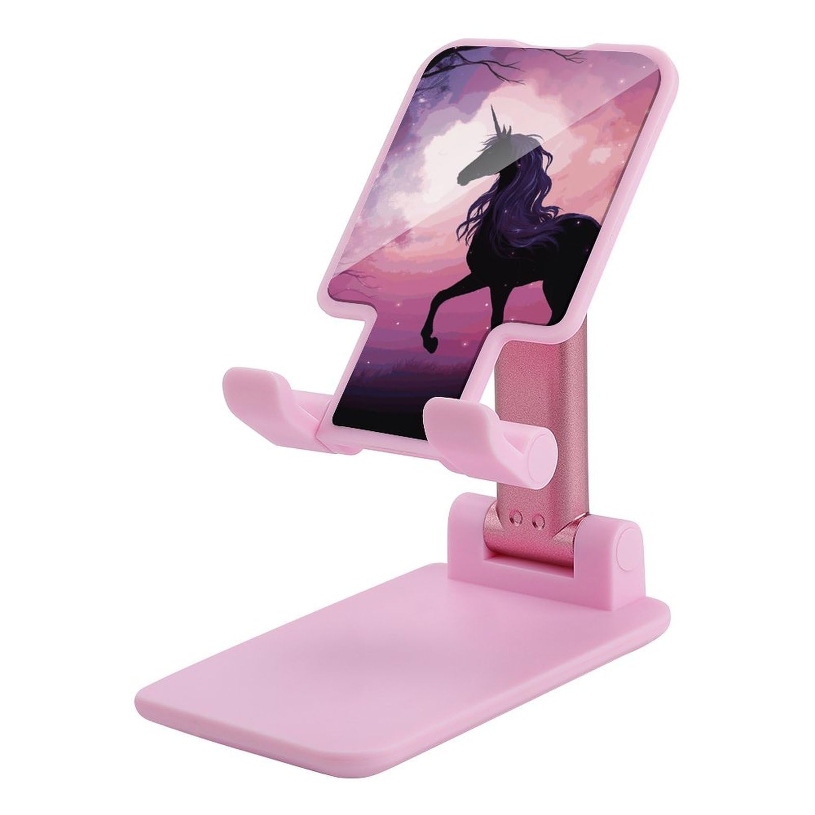 Support de téléphone portable original cheval violet idée cadeau bureau
