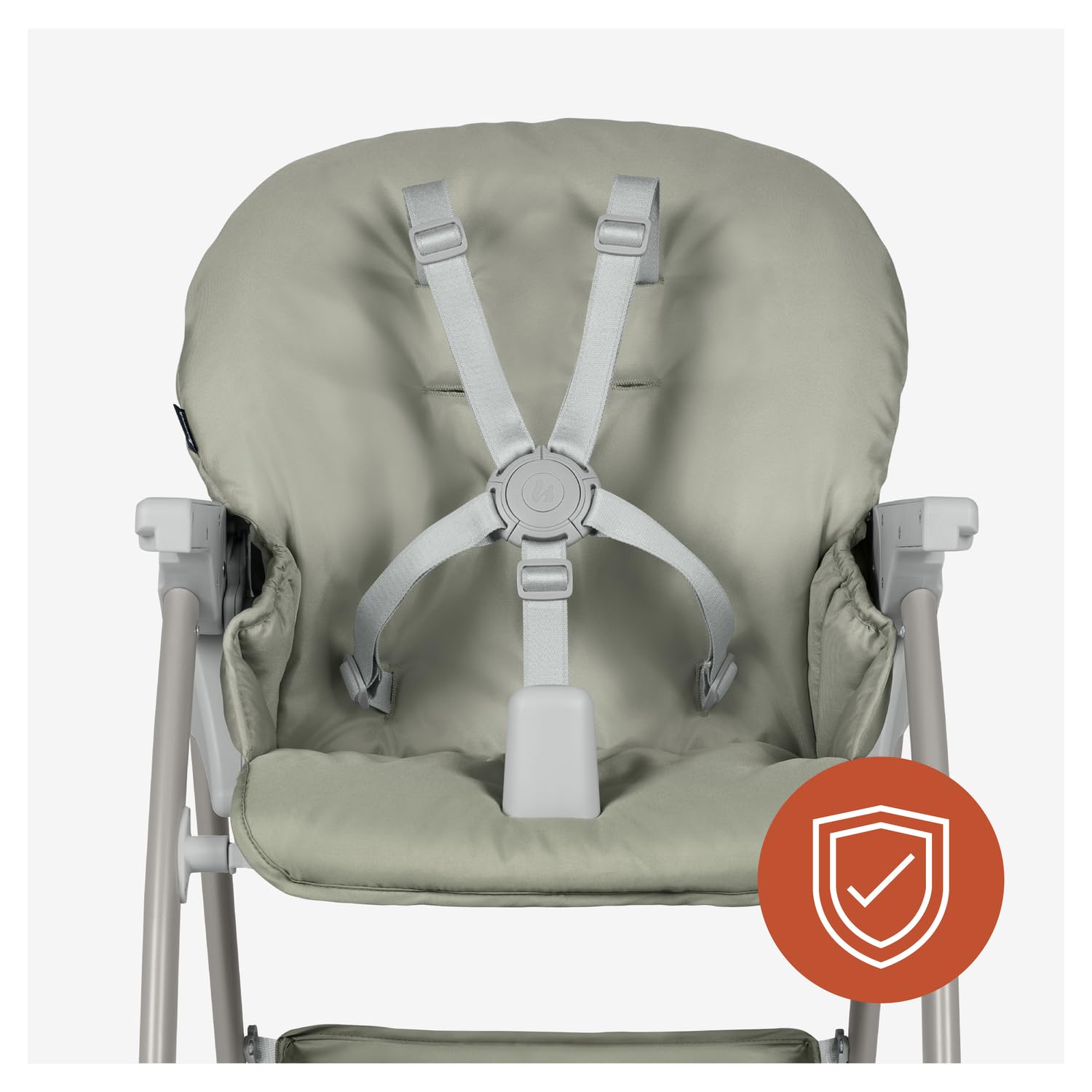 hauck Sit N Fold – Trona Plegable para Bebé y Niños desde 6 Meses hasta 15 kg | Silla de Comer Ergonómica con Arnés 5 Puntos - Respaldo y Bandeja Ajustables - Gran Cesta