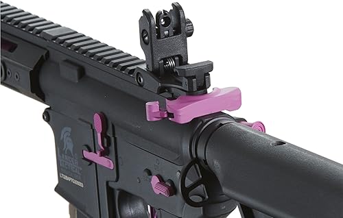 Vista 77 de Lancer Tactical Gen 3 Polímero ligero y duradero M4 Airsoft MLOK AEG con tapa media de alta velocidad con disparador rápido programable