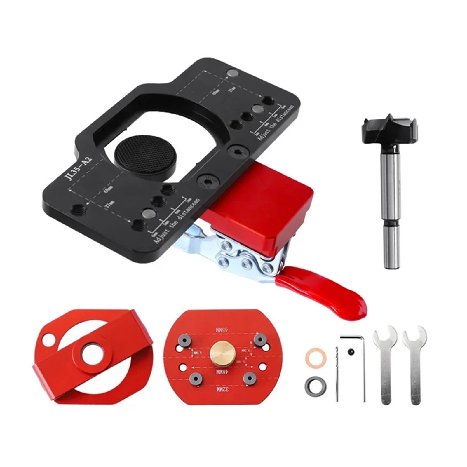 ZHGUIMING AEE6-Cabinet Scharnier Jig Kit Aluminium Legierung 35Mm for Gesicht Rahmen Schrank Schrank Tür Scharniere