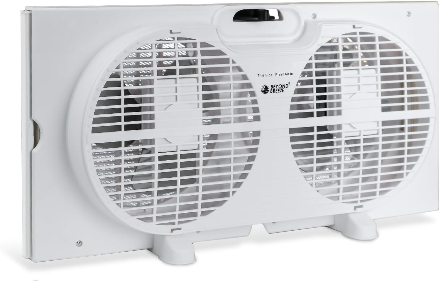 Twin Window Fan with 2-Speed Settings, 9" Window Fan with Adjustable Expanders, Quiet for Home, Office & Kitchen